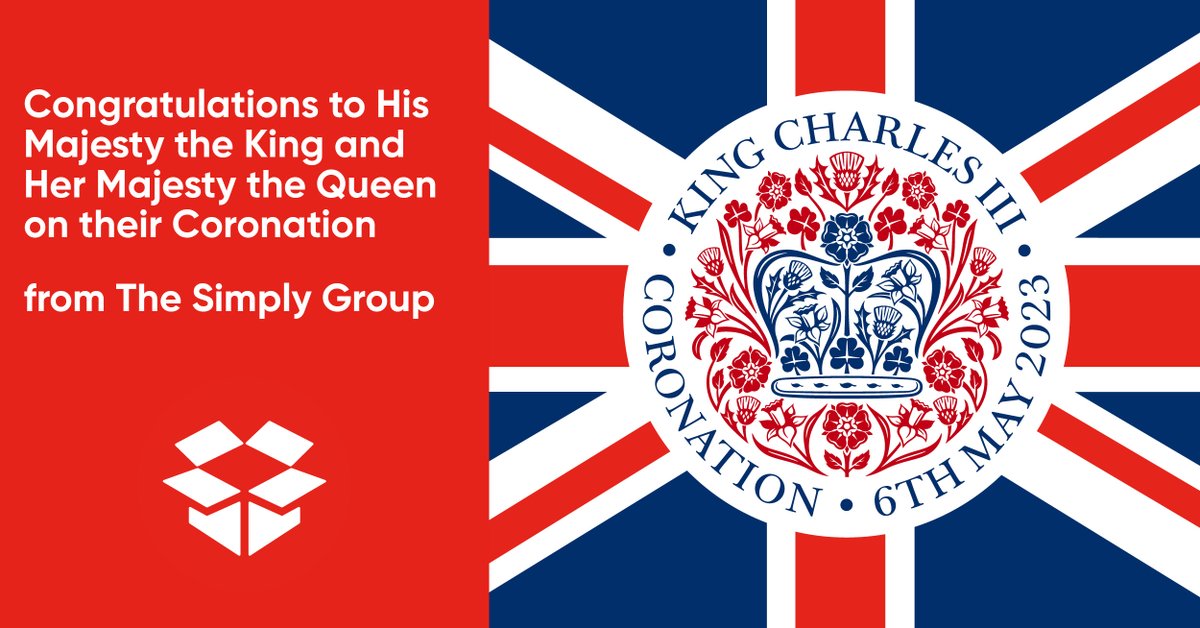 simplycartons's tweet photo. Wishing all our customers a happy long weekend enjoying the Coronation celebrations.👑 

#Coronation #CoronationConcert #CoronationWeekend #CoronationBigLunch #kingscoronation #kingcharlesiii #coronationweekend #royalfamily #kingcharles #queen https://t.co/CKHE78TOdm