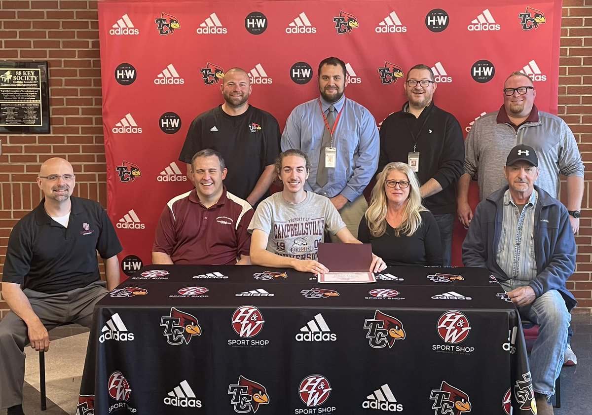TC_Schools_KY's tweet photo. Congrats to senior percussionist, Ethan Stamp, on signing with Campbellsville University!

Ethan will be pursuing a music degree &amp; earned a full scholarship to continue his education at CU!

Expect greatness from our band students!

#tcpride #tchs #tcband #expectgreatness https://t.co/wPlV9WlIuj