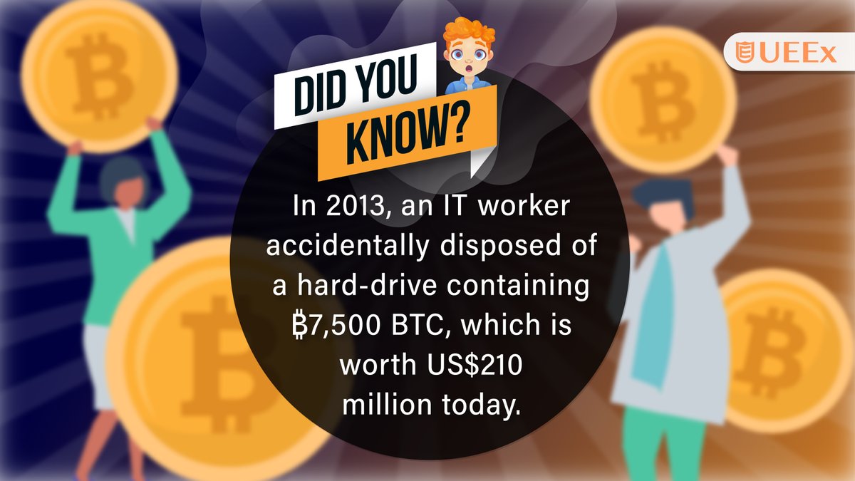 UEEx_official's tweet photo. "Could you imagine losing $21 million in Bitcoin? 😱
tell us your thoughts in comment section below
#BitcoinTrivia #CryptoFacts #LostFortune #CryptoDisaster #HodlOn #BitcoinHistory https://t.co/dYXG4AiGz9