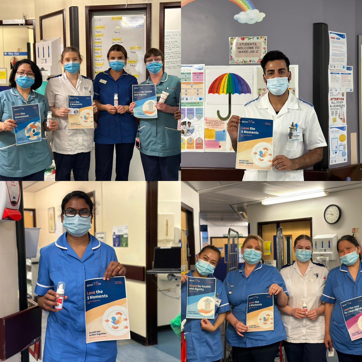LTHT IPN’s out visiting the clinical areas promoting World Hand Hygiene Day. We are loving the 5 moments. @LeedsHospitals @DidierPittet @IPS_Infection @LTHTAMS @IPS_Yorkshire #WorldHandHygieneDay2023 #HandHygiene #CleanHands