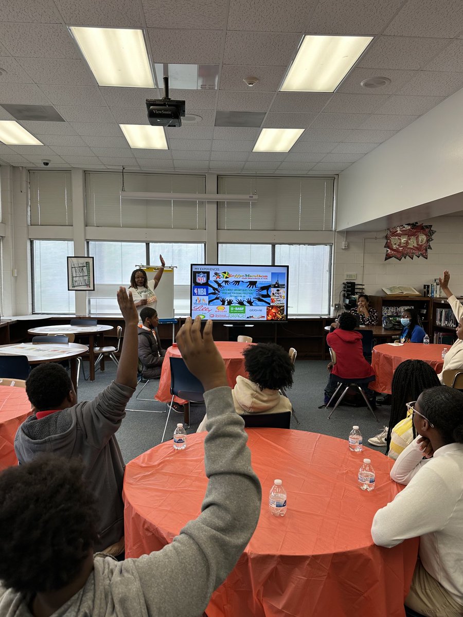BrianWDotson's tweet photo. Our Hubert scholars are gearing up for a fun STEAM activity with community partner Ms. Sherri Carter, chemical engineer! #STEAMFriday ⁦@OneNestOneSoul⁩ ⁦⁦@AnnLPGA⁩ https://t.co/V9dpeY9U3C