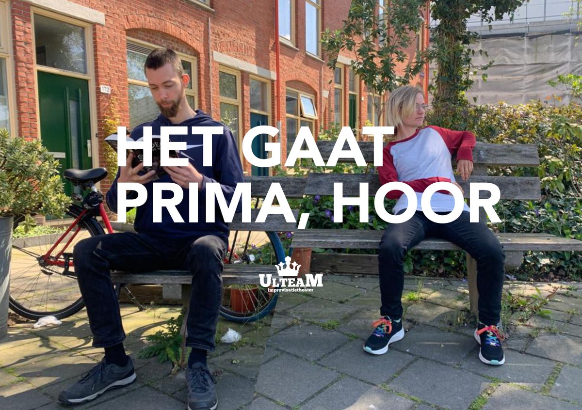 improvisatie's tweet photo. 12 Mei!
Ulteam Presenteert: Het gaat prima, hoor

Geïnteresseerd? Tickets verkrijgbaar via https://t.co/REFw1e8N5a

#groningen #amateurkunst #impro #improvisatie #improvisatietheater #theatersport #ulteam #UlteamTheatersport #BijVrijdag #Vrijdagtheater #prinsentheater https://t.co/ZlkbPdetlq