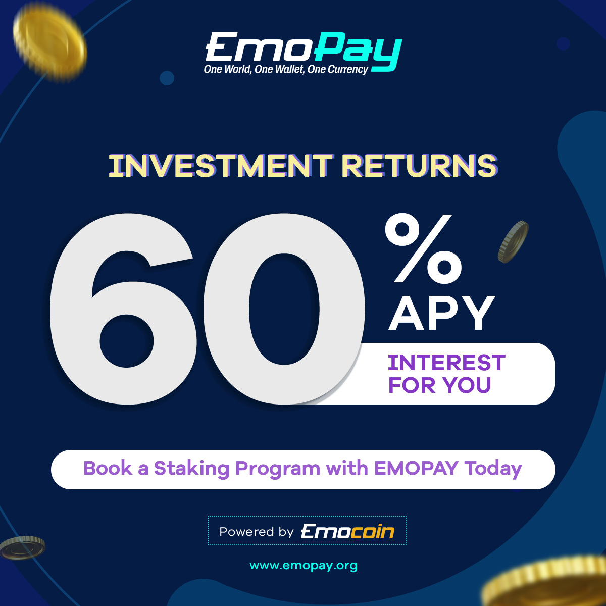 its_emocoin's tweet image. Invest smarter with Emopay's staking program and earn an impressive 60% annual interest.💵

Stake now at emopay.org

#HighReturn #SmartInvesting #StakingProgram #emo #Growth #Emopay #EarnMore #crypto #Emocoin #PassiveIncome #trading #CryptoNews #invest #fridaymorning