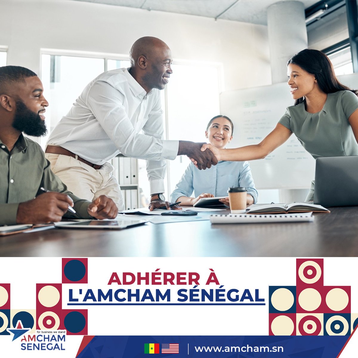 AmchamSenegal's tweet photo. Adhérez à un réseau influent de professionnels, d'entreprises américaines et sénégalaises en rejoignant l’Amcham.

Cliquez ici 👉 https://t.co/bFdYqfLU9I et remplissez le formulaire .

#Amchamsn #Sénégal #US_SNniofar https://t.co/A9vcbxWuxh
