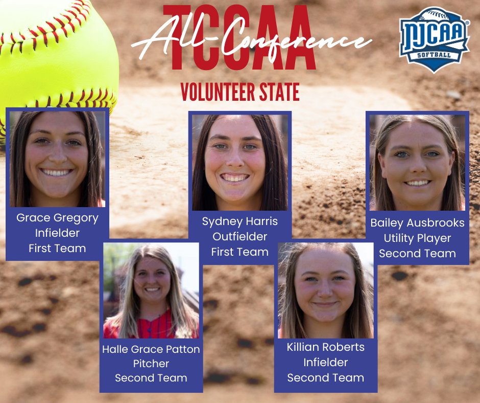 TCCAAsports's tweet photo. Congratulations to these Lady Pioneers on making @TCCAAsports ALL CONFERENCE! @VSCCPioneersSB @VSCCPioneers @volstatecampus @lylagrace4774 @sydn3yharris @hg_patton @2021Killian @AusbrooksBailey https://t.co/OGQeeNUV4A