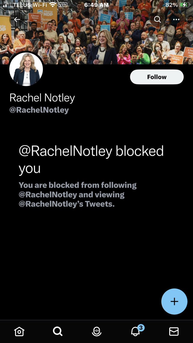 FreedomSoon4All's tweet photo. @RachelNotley ’s transparency, if you ask any questions you get blocked 🚫 My Sister WAS an @albertaNDP supporter in Edmonton, but she was blocked by Notley’s team. So we can welcome her as a @Alberta_UCP supporter because #NeverNotley has something to hide.
#NotleyCorruption https://t.co/zuiIBZcrCN