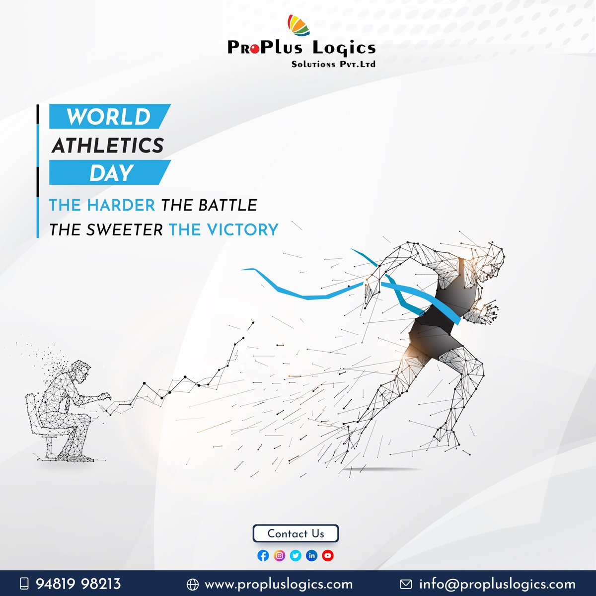 propluslogics's tweet photo. Happy World Athletic Day to all the amazing athletes around the world! Today we celebrate the power of sports to bring people together and promote health, fitness teamwork.

#worldathleticday #stayactive #fitnessgoals #teamwork #propluslogics https://t.co/1PbCCtgrtj