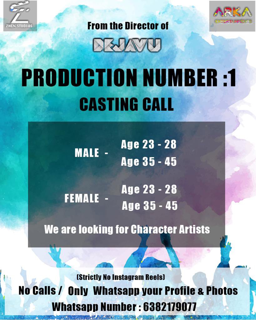 dirarvindh's tweet photo. #castingcall ✌️ https://t.co/ocD0Y0mUcU