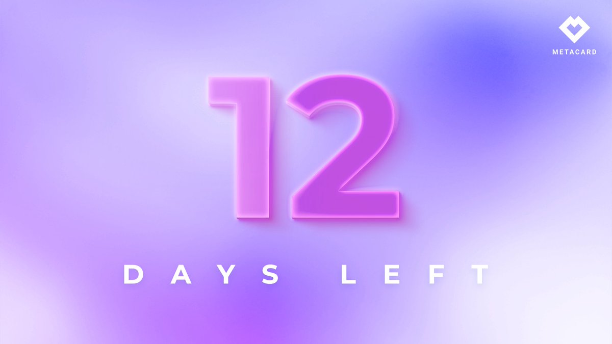 gift_metacard's tweet photo. Forget about #shitcoins and short-term pumps, Metacard means business 🎯

You don't want to miss our #presale in 12 days. Get in before it's too late - limited spots 💎 https://t.co/MbfhD4RdRB