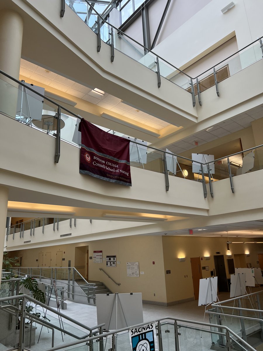 The set-up is complete in Higgins Hall!

The Panel Discussion at 1 PM will be followed by our Student Research Day. This poster session at 2:15 PM includes 95 posters from students of the Morrissey College of Arts and Sciences and the Connell School of Nursing.