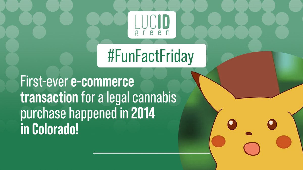 Did you know that the first-ever e-commerce transaction for a legal cannabis purchase happened in 2014, when a customer in Colorado bought an eighth of weed online?

Talk about blazing a trail! 🔥🌿

#CannabisIndustry #CannabisSales #Cannabis #LucidGreen #LucidID #FunFactFriday