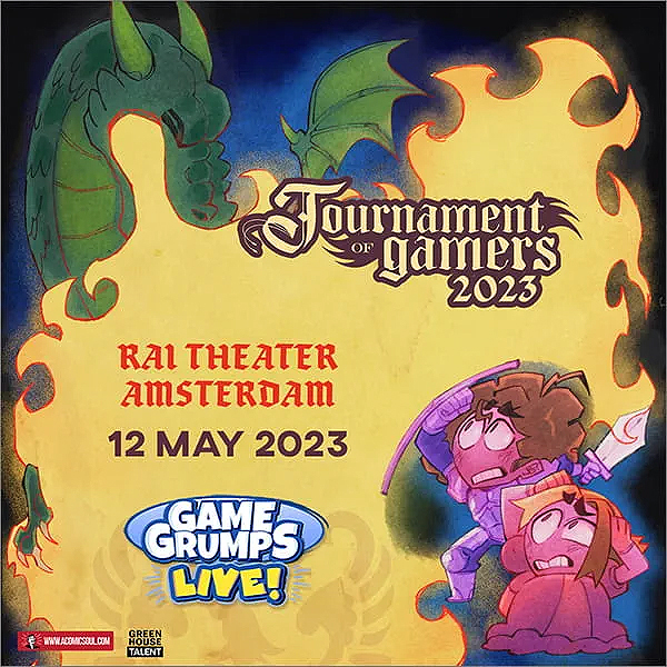 Get ready to experience the ultimate gaming and comedy event with Game Grumps Live! Join us for a night of non-stop laughter and entertainment. Don't miss out - grab your tickets now and be part of the action! ticketmaster.nl/artist/game-gr…  #raiamsterdam #houseofevents #gamegrumps