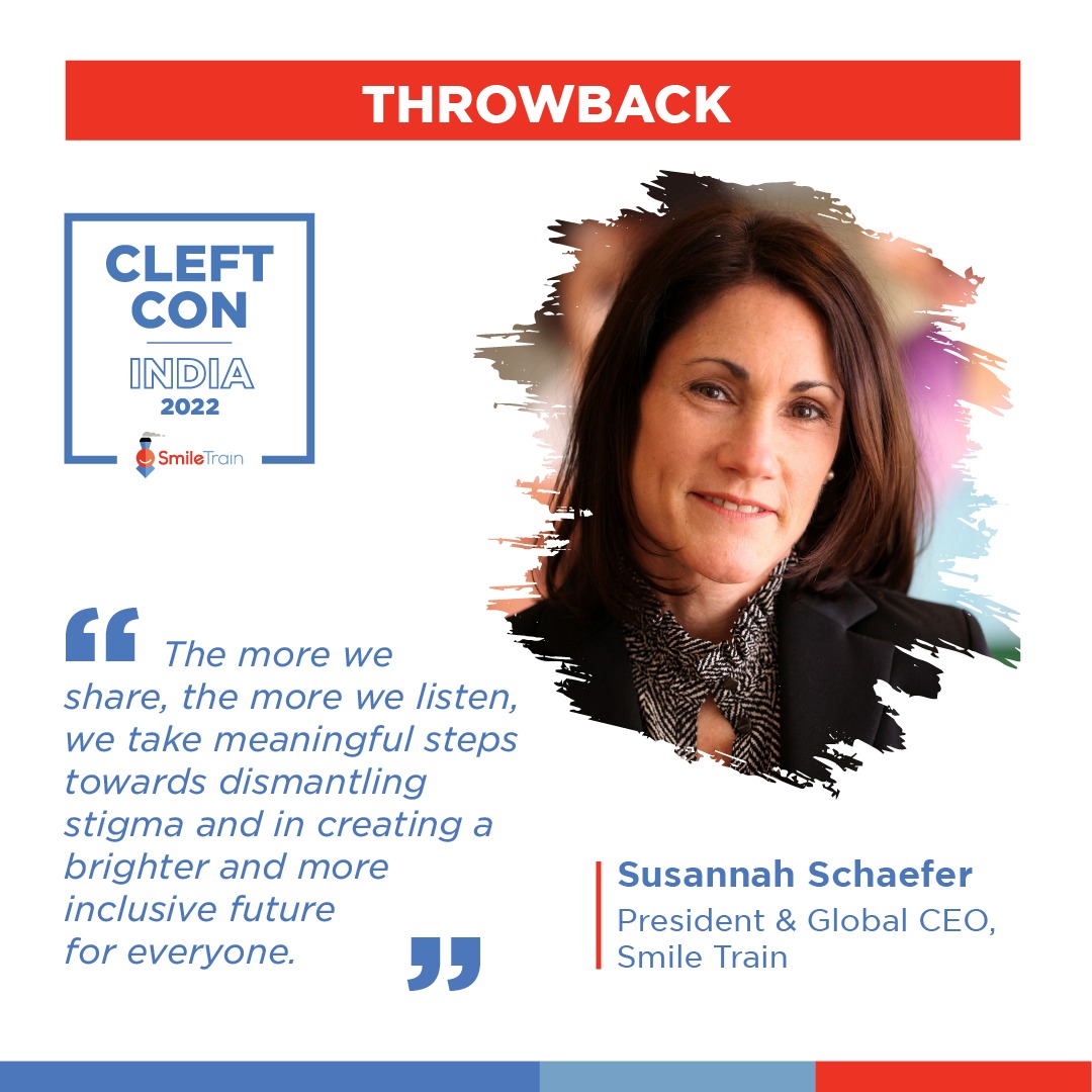 SmileTrainIndia's tweet image. #ThrowbackPost  
Here&apos;s what our CEO &amp;amp; President, @SschaeferST had to say about the importance of communicating and coming together, at Cleft Con 2022. Join us on May 20, this year to learn more about the impact of sharing stories. Register: bit.ly/44oFMVV 
#CleftCon2023
