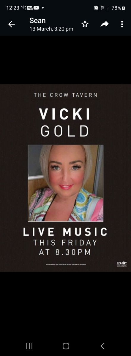 TheCrowTavern's tweet photo. 🎵🎵 Live Music tonight with the fantastic VICKI GOLD from 8.30pm 🎵🎵 https://t.co/1orutmti5A