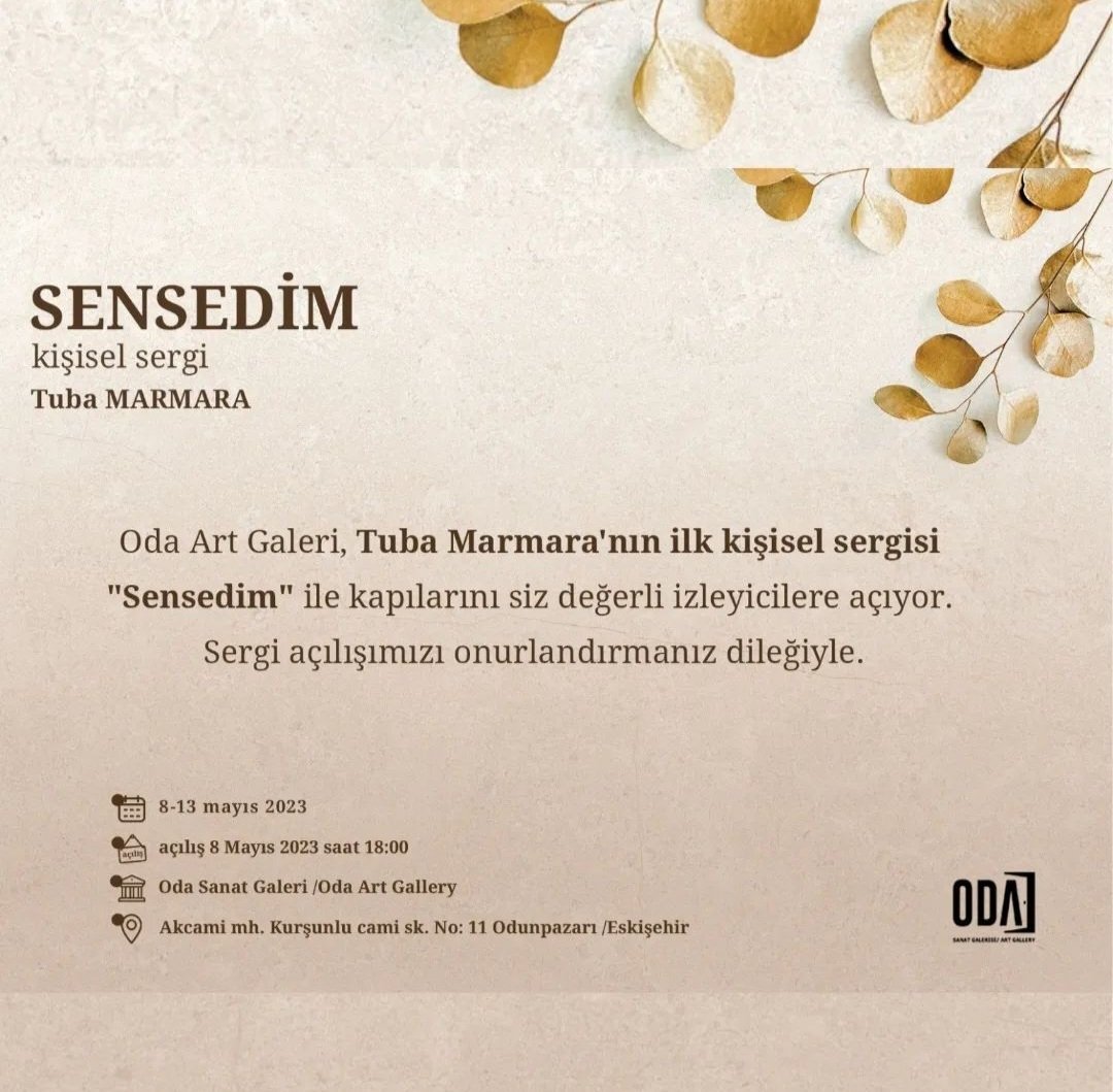 Pazartesi günü kimseye söz vermeyin, sergi açılışımız var 🌸