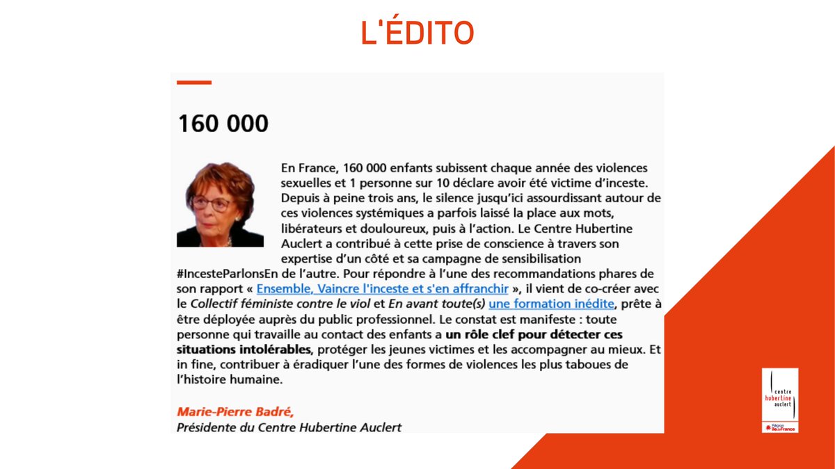 CentreHubertine's tweet photo. La nouvelle #Cybertine du @CentreHubertine est en ligne ! "Toute personne qui travaille au contact des enfants a un rôle clef pour détecter les potentielles situations de violences sexuelles, protéger les jeunes victimes et les accompagner."@mpbadre👉 https://t.co/WrY0S2E9t5 https://t.co/7OZkI6E8Eo