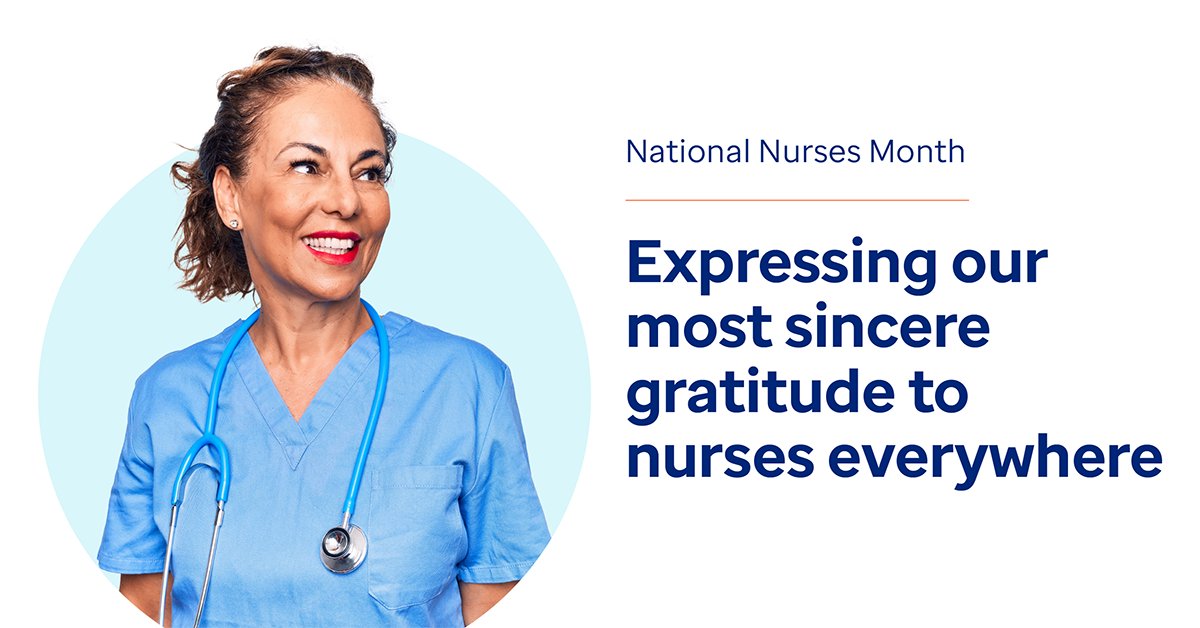 Every May, we celebrate and expresses our most sincere gratitude to nurses everywhere. For all the hard work you do… you are appreciated. Join us in thanking nurses during National Nurses Week, May 6-12 #nationalnursesweek