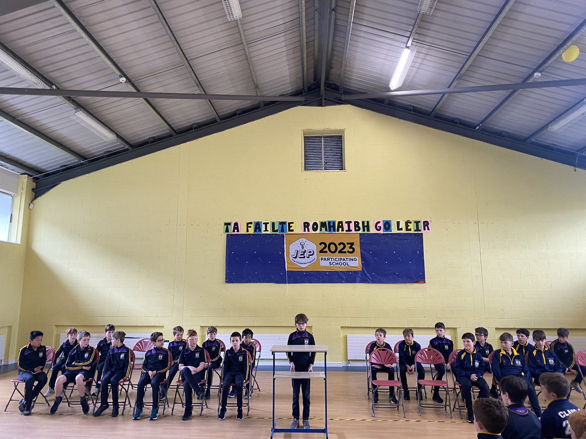 The two finalists of our school Spelling Bee with their certificates and prizes of €10 and €20 📜🏆 Well done to our winner Jamie who will now go on to represent the school at the <a href="/easons/">Eason</a> Spelling Bee County Final next week! 🐝🐝