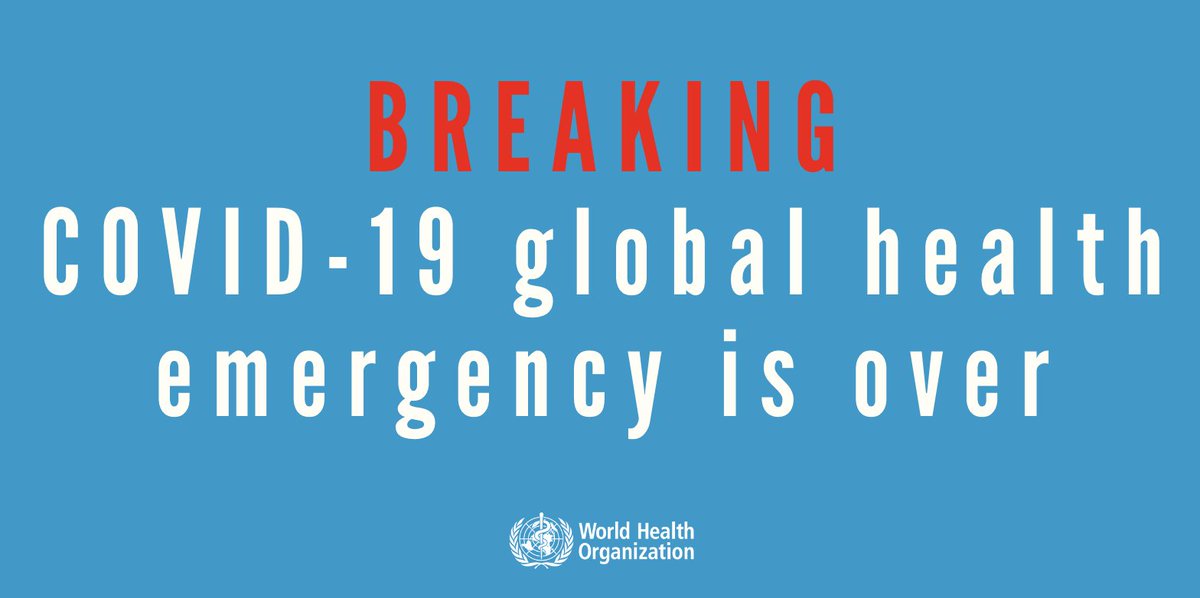 @DrTedros 🚨 BREAKING 🚨 'Yesterday, the Emergency Committee met for the 15th time and recommended to me that I declare an end to the public health emergency of international concern. I have accepted that advice'-@DrTedros #COVID19
