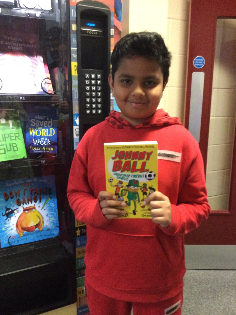 Our first Year 5 pupil to use the book vending machine by reading 1,190,519 words!