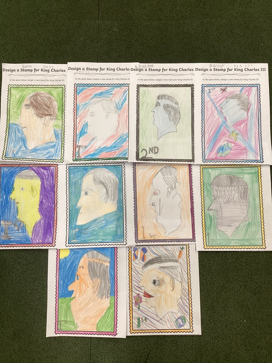 The King’s first stamp as designed by Year 2 #Coronation