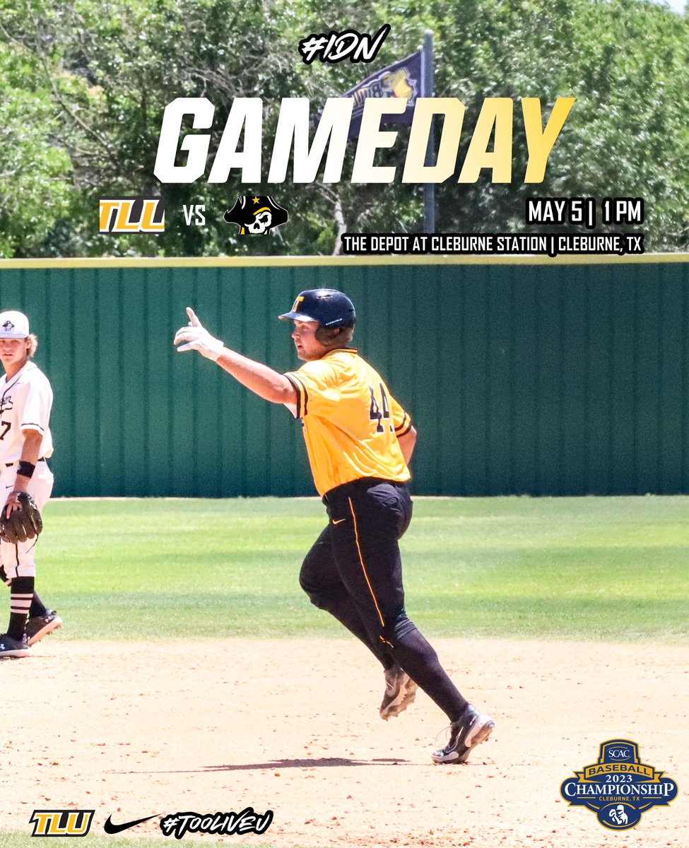 Let’s get it. Let’s get it. Let’s get it. Postseason ⚾️ is here. 🆚: Southwestern ⏰: 1 PM 🏟️: The Depot at Cleburne Station 📍: Cleburne, Texas 💻: meridix.com/live.php?livei… 📊: rb.gy/8hv94 📻: live.mystreamplayer.com/kwedam #IDN | #TLUBaseball