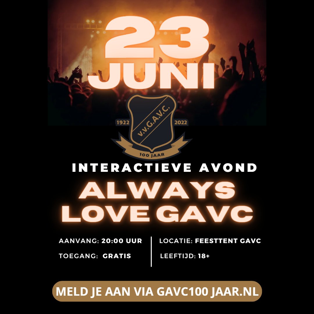 vv_GAVC's tweet image. Always love GAVC! #GAVC bestaat 100 jaar en dat gaan we 23 juni met elkaar vieren! Meld je daarom direct aan op onze jubileum website: gavc100jaar.nl . Ben jij (oud) GAVC'er of iemand die GAVC  een warm hart toedraagt dan ben je 23 juni van harte welkom! #Leeftijd 18+