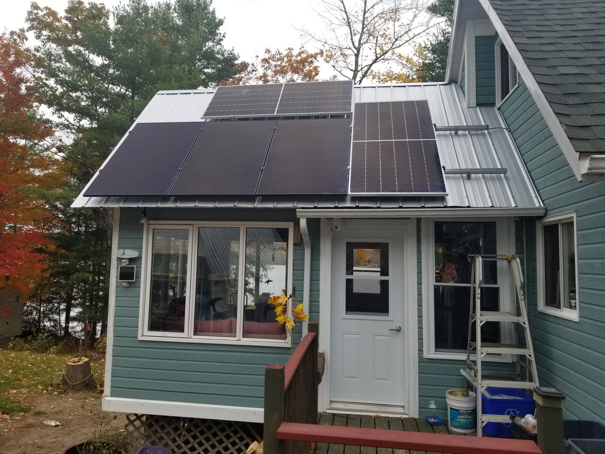 SolacityInc's tweet image. Solar Power - Your way to REALLY kick back at the cottage.

Have a look at Tim's wonderful handy-work using our 340W all-black Hanwha solar modules for his off-grid solar project. 

#solarpanels #solarenergy #SustainableLiving