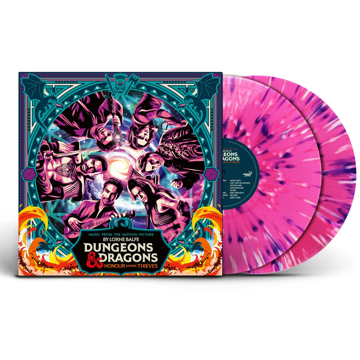 Here's the magical colour vinyl release for the #DungeonsAndDragonsMovie soundtrack by <a href="/Lornebalfe/">Lorne Balfe</a> which I designed. You can pre-order this sexy thing now and watch the movie TONIGHT on streaming! It's just as sexy!