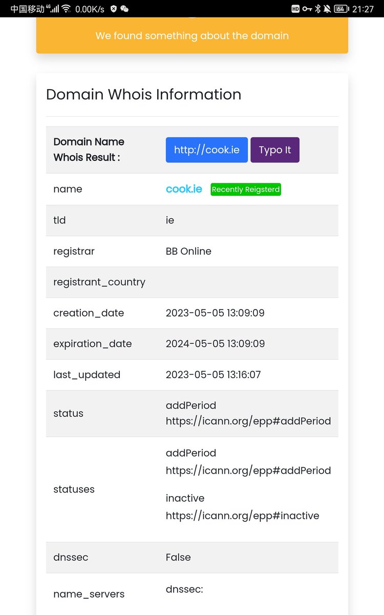 A great domainhack dropped for an hour ago.
Picked by some lucky one.