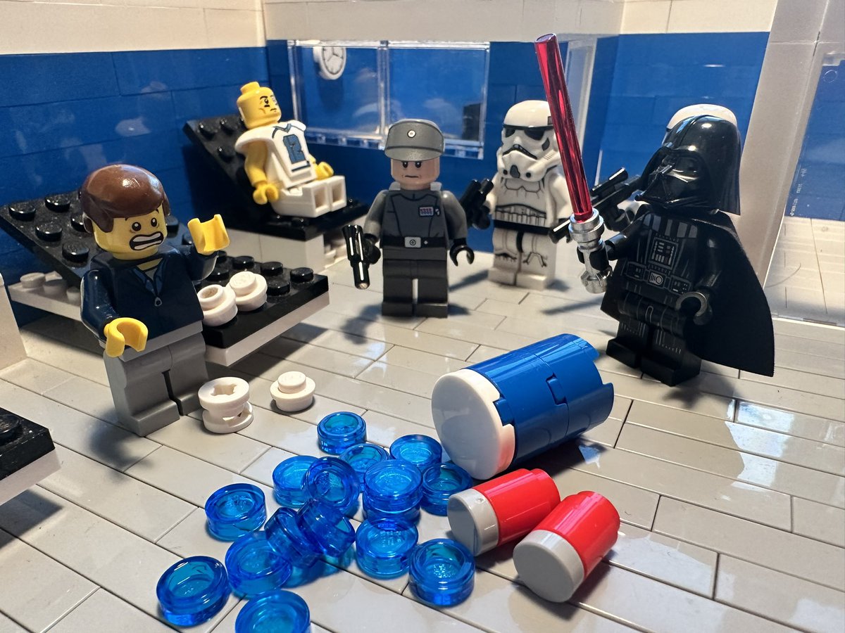 The Athletic Trainer reminds his patient, yet again, no lightsabers in the athletic training room and his troopers have to wait outside until he finishes his rehab. #RevengeOfThe5th #LEGOATC