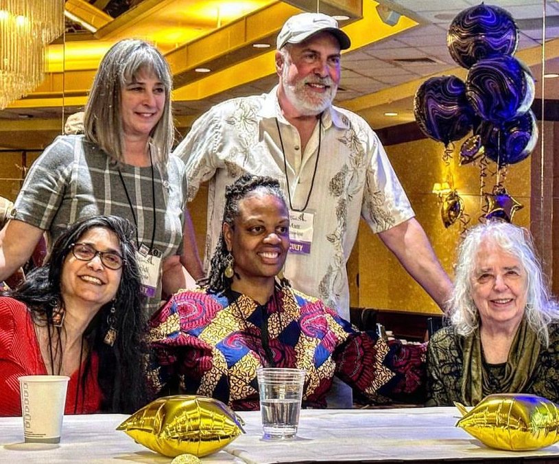 MattForrestVW's tweet photo. So nice to see friends & fellow creators at #NESCBWI23, the @nescbwi spring conference! And so proud to see my books on display! Today for #PoetryFrday I share a poem by Padma Venkatraman that I shared during my #poetry workshop.
https://t.co/XPhzU4bhvU #kidlit #PoetryFriday https://t.co/Vp9zyoLx4x