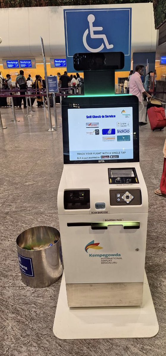 samarthyam's tweet photo. Extremely excited to find a Wheelchair #accessible  self check-in kiosk at @BLRAirport provided by #BIAL team
Than you @SathyakvsNair for implementation of #accessaudit report @access_anjlee @socialpwds @DGCAIndia @MoCA_GoI @_dgca https://t.co/tacGceawCv