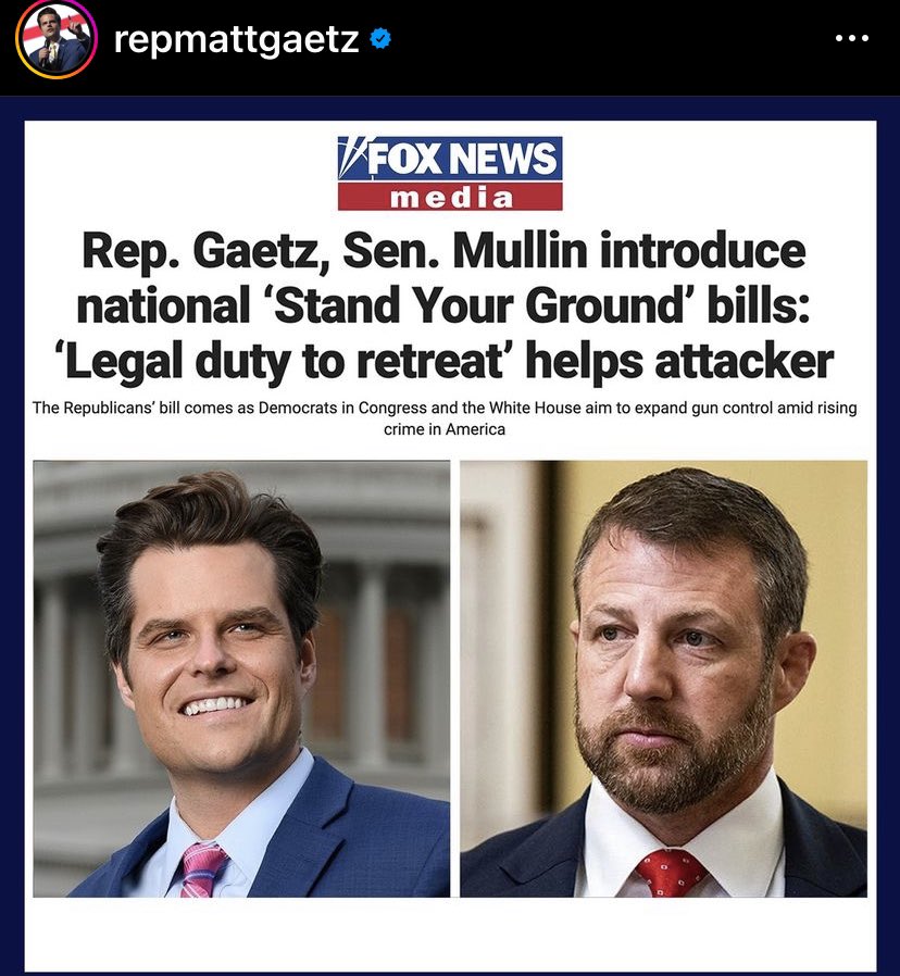69Marine's tweet photo. Thank you @mattgaetz @SenMullin this is the kind of #CommonSenseLaw we should be passing! https://t.co/V0UleGLrWC