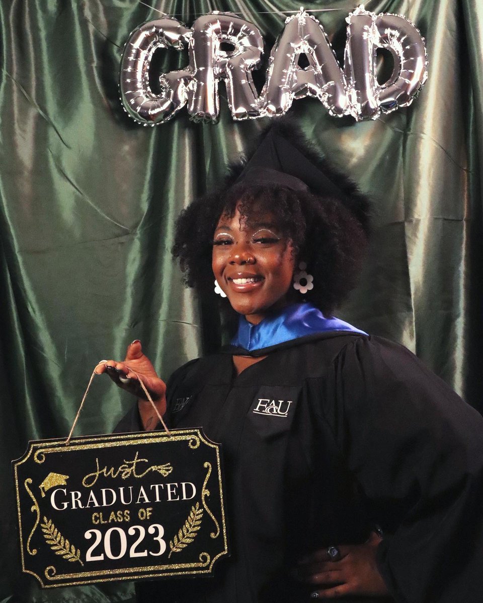 I graduate with my masters degree today 🤩 #FauGrad