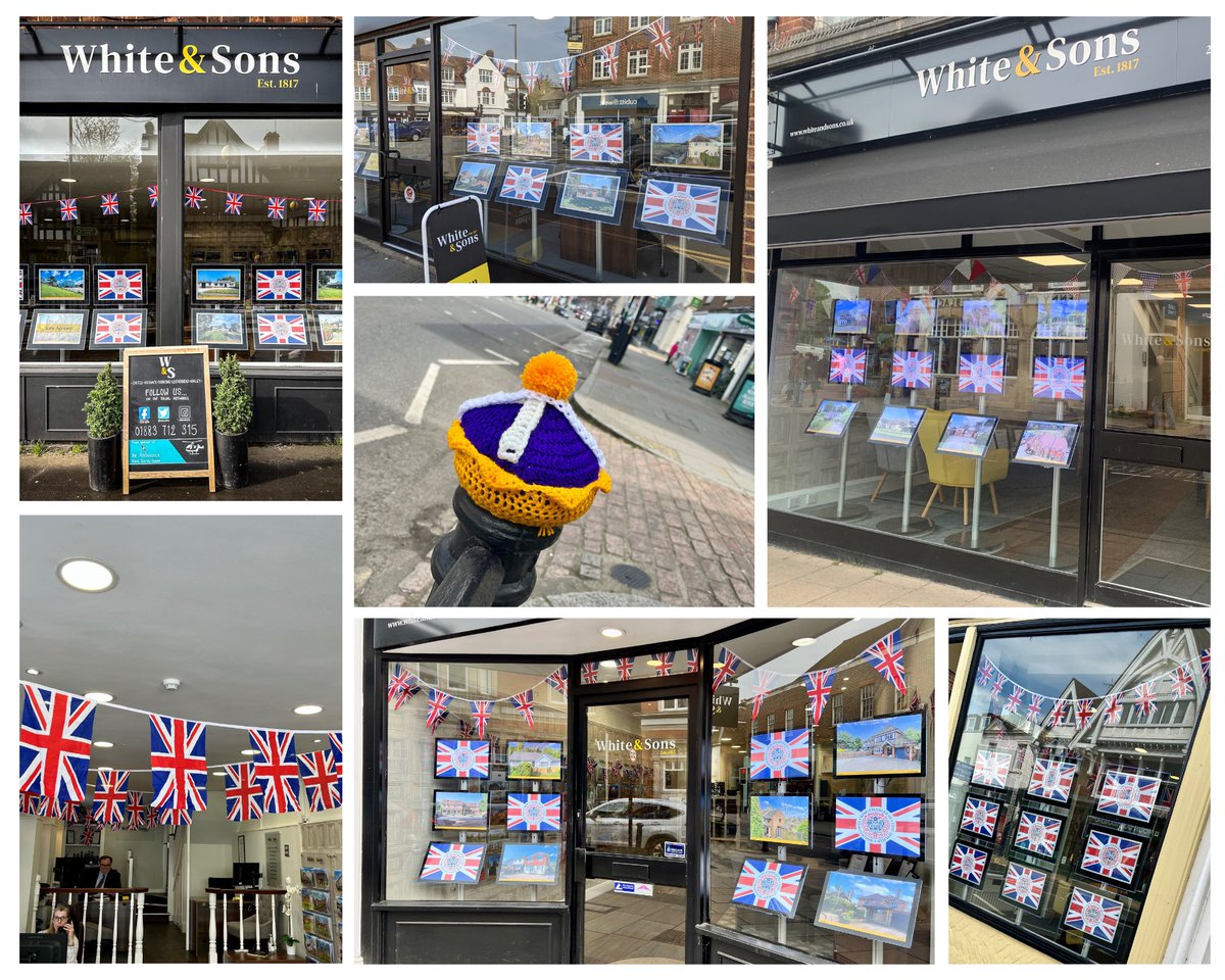 We hope you enjoy a weekend of special events celebrating the Coronation of King Charles III and Queen Camilla. 

White &amp; Sons was established in 1817 – so this is our 7th Coronation. 
#dorking #reigate #oxted #leatherhead #horley #Coronation