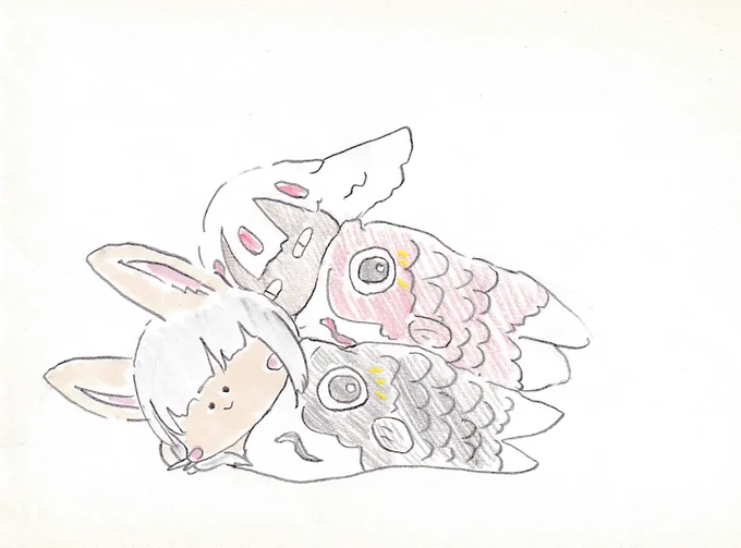 子供の日の終わりを楽しむんなそす。 #イラスト #メイドインアビス