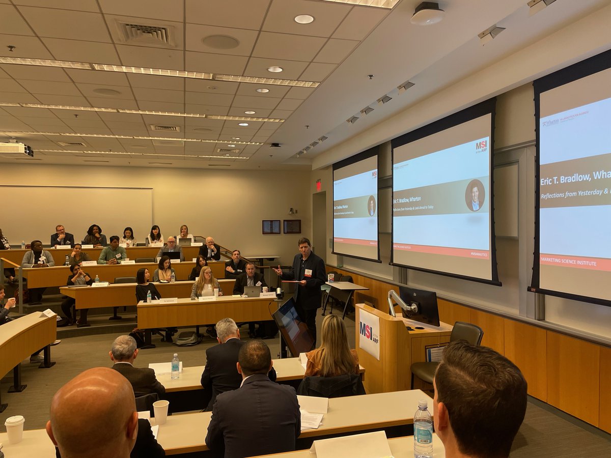 MktgScience's tweet photo. Eric Bradlow, Professor of Marketing, Statistics, Education and Economics, Chairperson of Wharton’s Marketing Department, and Vice-Dean of Analytics at @Wharton kicks off day #2 of #MSIANALYTICS with reflections from yesterday and looking forward to today https://t.co/crgH0pBXtf