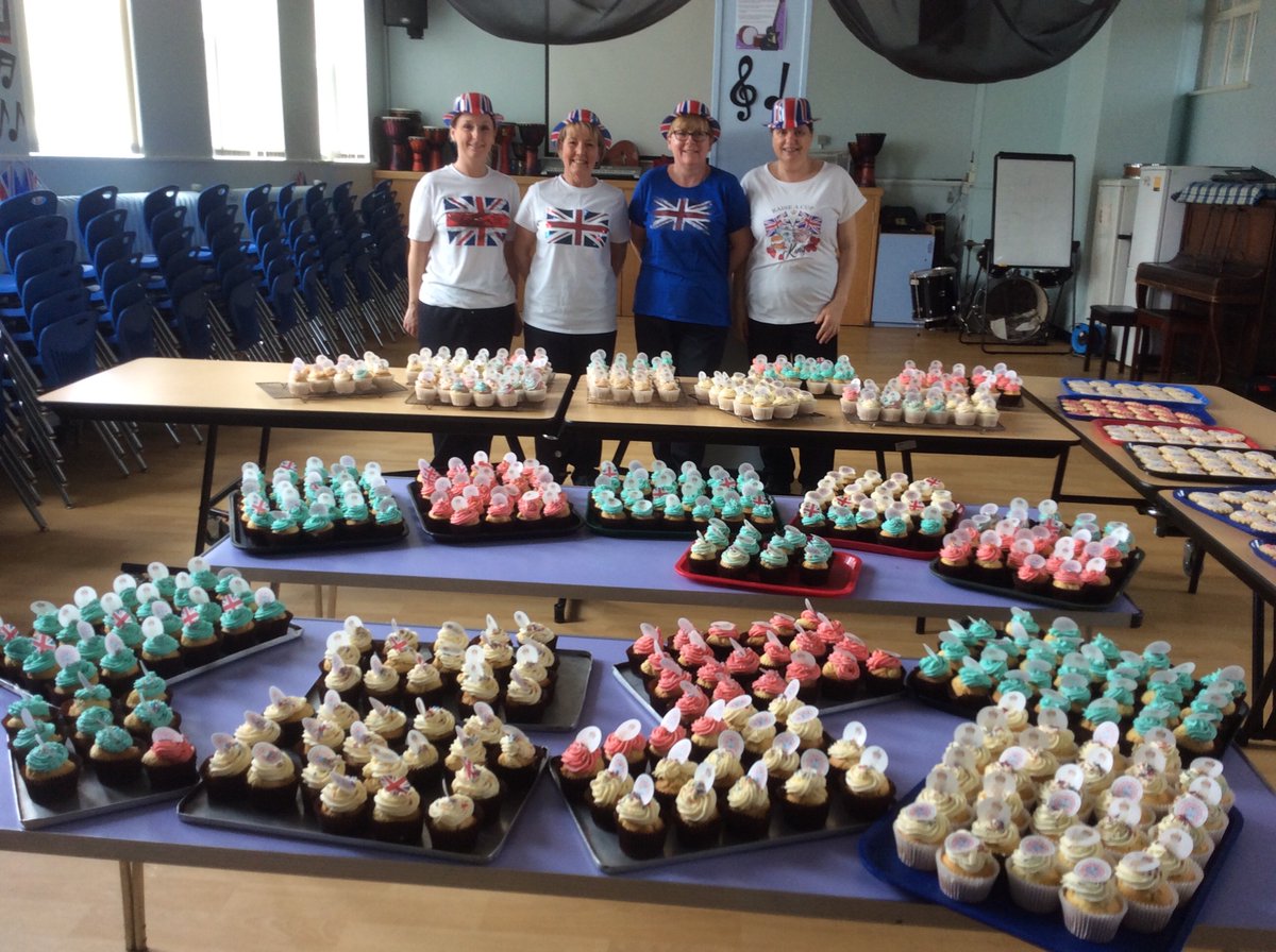 mabscross's tweet photo. Thankyou to all our kitchen staff for making over 500 cupcakes for the staff and children as part of our Coronation celebrations https://t.co/S8Jbqmh49f