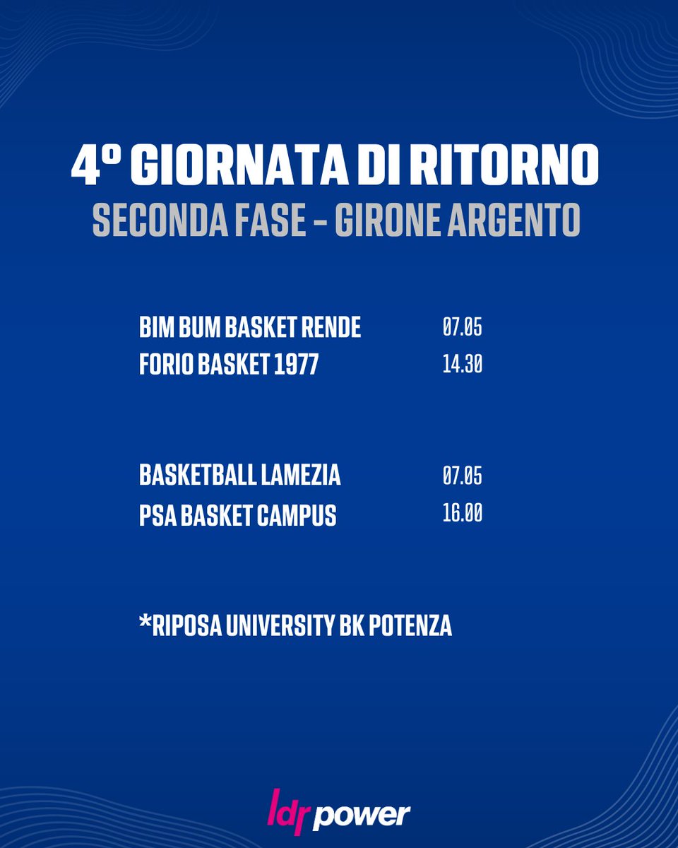 PowerBasketSa's tweet photo. 📆 4° GIORNATA DI RITORNO - GIRONE ORO.

One Team Basket Caserta  🆚 Power Basket Salerno
🗓 Domenica 7.05.23 ore 19:30
🏟 Palazzetto dello Sport, Viale Medaglie D'Oro, Caserta

🏀 #PowerIsHere #PowerTeam #PowerForPower https://t.co/EPgujilaRP