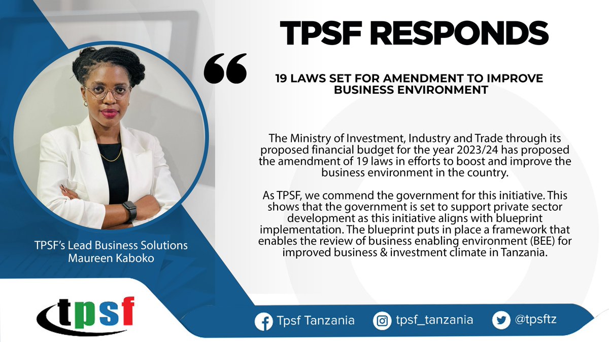 Tanzania Private Sector Foundation (TPSF) on Twitter "TPSFresponds 19