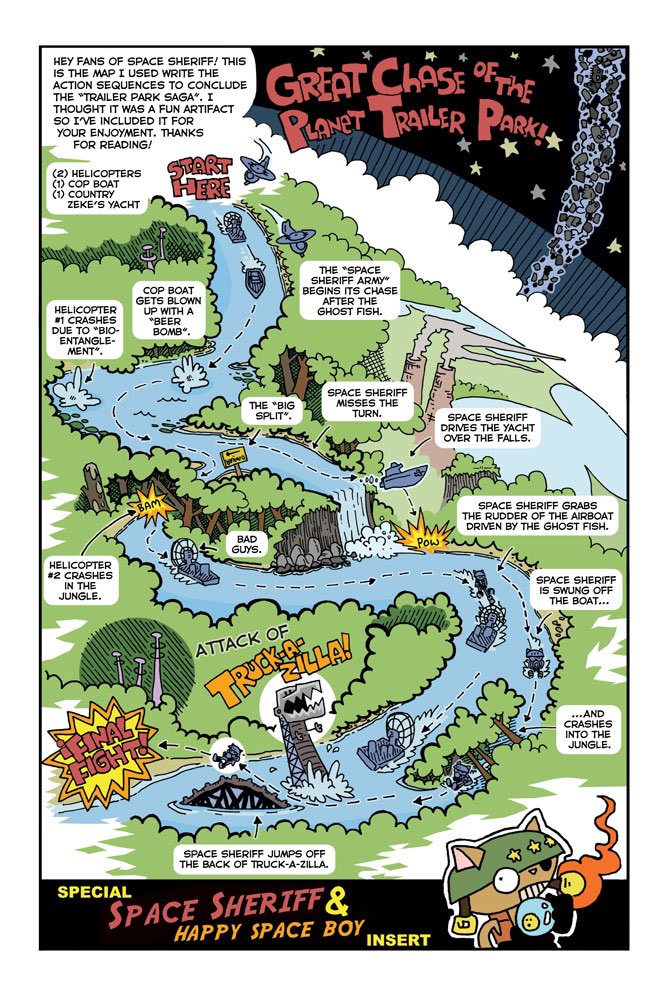 SpaceAndHappy's tweet image. Space Sheriff a Day #91. Here’s a little “Behind the Scenes” of my process of writing an action scene. It always helps to visualize the space to make sure it all works. #BehindtheScene #ActionSequence #ComicBook #WebComic #MakingComics @indiecomicszone @Tonpa2