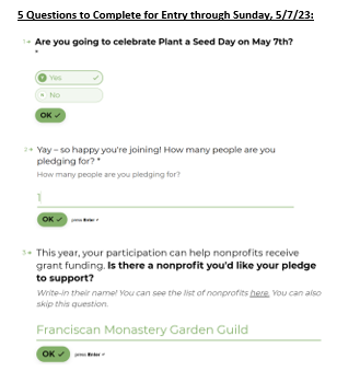 gardenguild's tweet image. Franciscan Monastery Garden Guild (FMGG)'s urban farm's mission focuses on food insecurity. On #PlantASeedDay, let's plant seeds of change. Join us by pledging to plant a seed on May 7th and nominate FMGG now for a chance to win $5k or $25k. 
Click&amp;gt; biggreen.typeform.com/to/yQefXYVs#no…