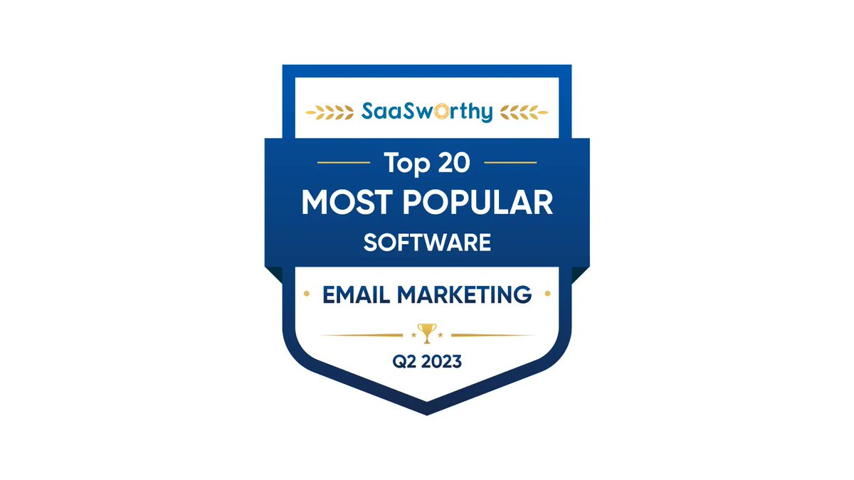 SaaSworthy ranks iContact as the Most Popular Software in Email Marketing.

buff.ly/3l01Ijq 

Well done team <a href="/iContact/">iContact</a>!

#saasworthy #icontact #awards #emailmarketing #saas