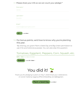 gardenguild's tweet image. Franciscan Monastery Garden Guild (FMGG)'s urban farm's mission focuses on food insecurity. On #PlantASeedDay, let's plant seeds of change. Join us by pledging to plant a seed on May 7th and nominate FMGG now for a chance to win $5k or $25k. 
Click&amp;gt; biggreen.typeform.com/to/yQefXYVs#no…