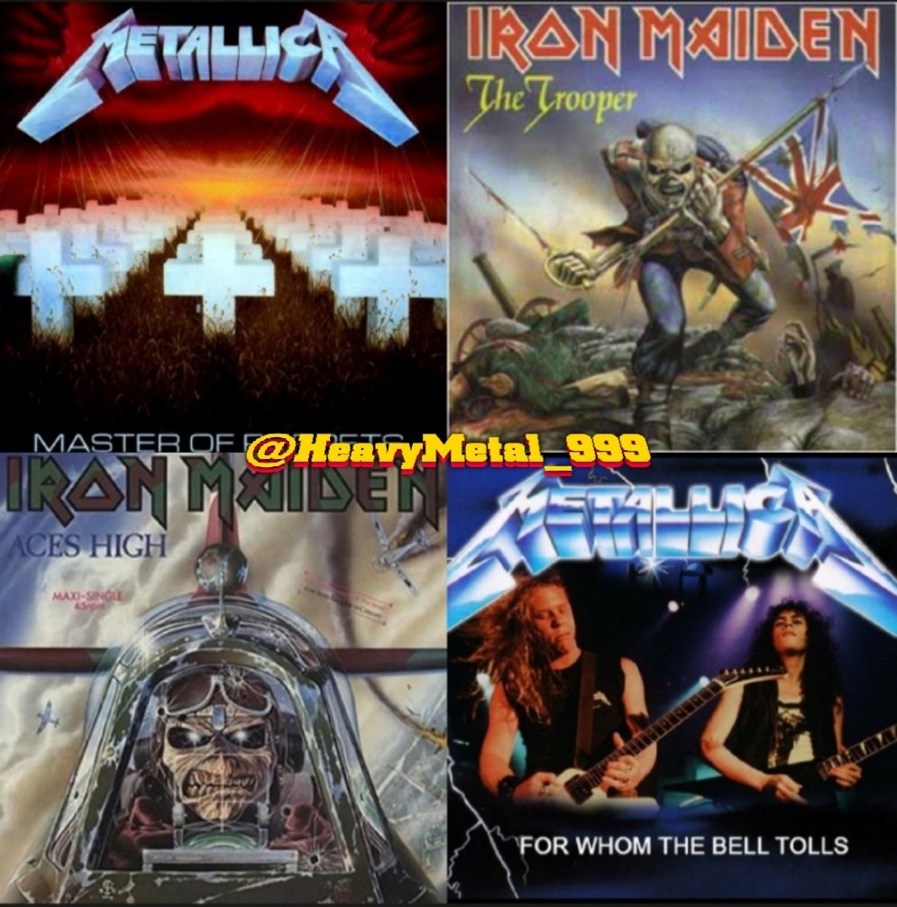 1 - 'Master of Puppets' 2 - 'The Trooper' 3 - 'Aces High' 4 - 'For Whom the Bell Tolls' What song do you like more?