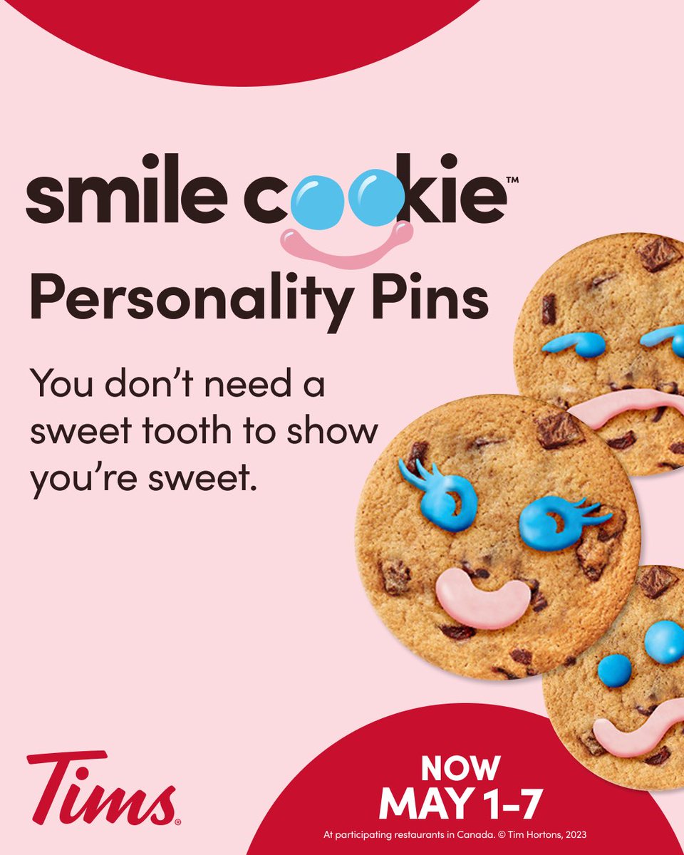 A pin can make a difference! 
From May 1-7, when you buy a Smile Cookie Personality Pin, proceeds go back to your neighbours here at Food4Kids Halton.

@timhortons @HaltonDSB @HCDSB  #smilecookie #weekendswithouthunger #nochildgoeshungry #fightinghunger #feedinghope #oakville