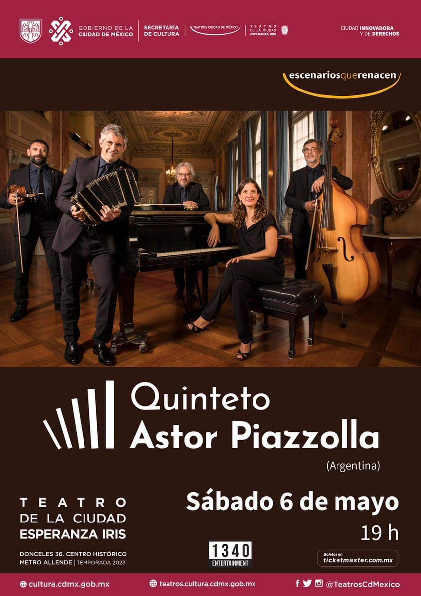 SandymoonMX's tweet photo. Tengo 4 #pasesdobles para Quinteto Astor Piazzolla sábado 6 mayo 7 pm  da #rt #sígueme manda #sandymoon #yovoy un gif de tango y te los llevas 👏 debes tener rts de mis tweets para participar #boletosdobles #cdmx #teatro #disecciontv https://t.co/SP1k86LJV6