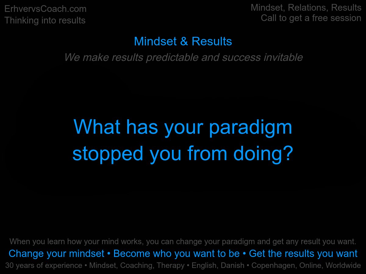 ErhvervsCoach's tweet photo. #Mindset #MindShiftCoach #ParadigmShift #ThinkingIntoResults #Coach #Coaching #LifeCoach #BusinessCoach #ErhvervsCoach #Purpose #Leadership #Results #Success
Heartset, Mindset, Toolset, Skillset👍
ErhvervsCoach®
https://t.co/SEUErYEkLd
Est 2002 First in Dk
Worldwide Coaching https://t.co/VM1lKHTzYe