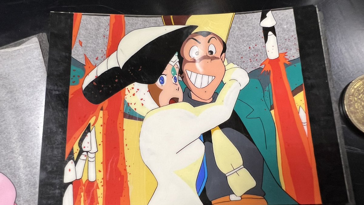 「中学生のとき超絵の上手い友だちが描いたカリオストロのセル画。 まだ持ってる。」|とだ勝之4/29,30MakerFaireKyotoのイラスト